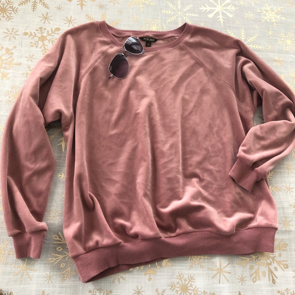 Rose Velour Sweater